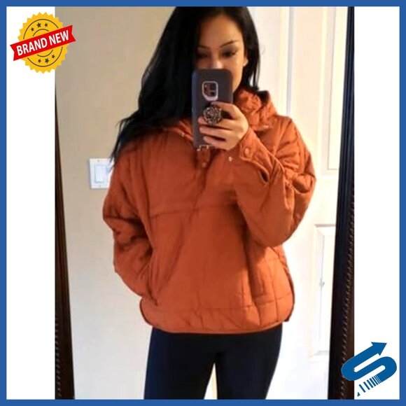 Oversized Puffer Jacket Hooded Lightweight Quilted Winter Coat - Picture 6 of 6